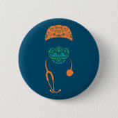 Badge Rond 5 Cm masque cachette (Devant)