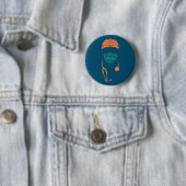 Badge Rond 5 Cm masque cachette (En situation)