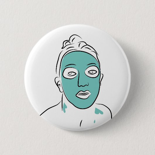 Badge Rond 5 Cm Masque de beauté (Devant)