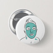 Badge Rond 5 Cm Masque de beauté (Devant & derrière)