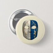 Badge Rond 5 Cm Masque de Carnaval (Devant & derrière)