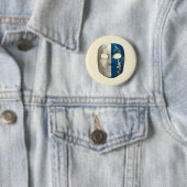 Badge Rond 5 Cm Masque de Carnaval (En situation)