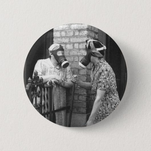 Badge Rond 5 Cm Masque de gaz (Devant)
