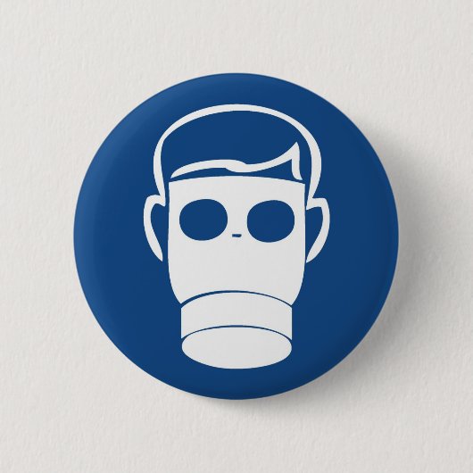 Badge Rond 5 Cm Masque de gaz (Devant)