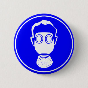 Badge Rond 5 Cm Masque de gaz