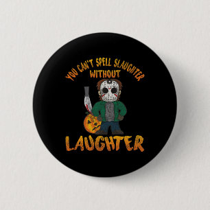 Badge Rond 5 Cm Masque de hockey drôle de Halloween effrayant Tric