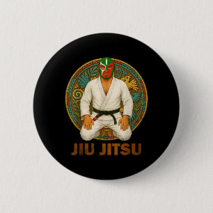 Badge Rond 5 Cm Masque de Jiu Jitsu Lucha Libre de style vintage m