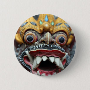 Badge Rond 5 Cm Masque hindou de Bali