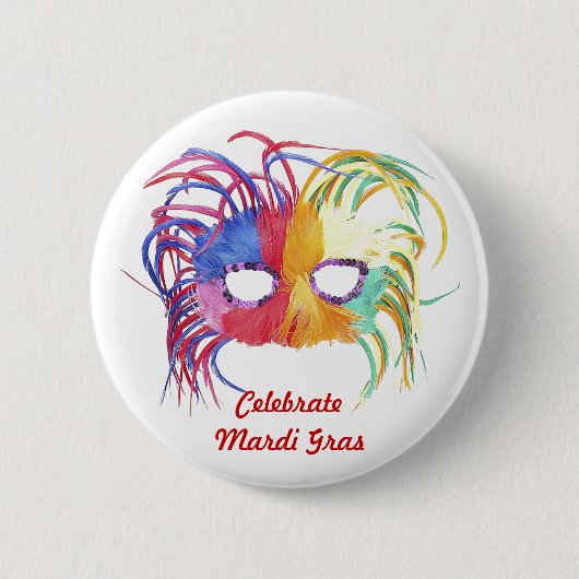 Badge Rond 5 Cm Masque perlé - (Devant)