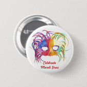 Badge Rond 5 Cm Masque perlé - (Devant & derrière)