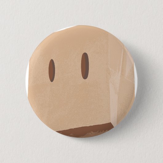 Badge Rond 5 Cm masque protecteur de sac de papier (Devant)