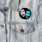 Badge Rond 5 Cm Masques de comique (En situation)