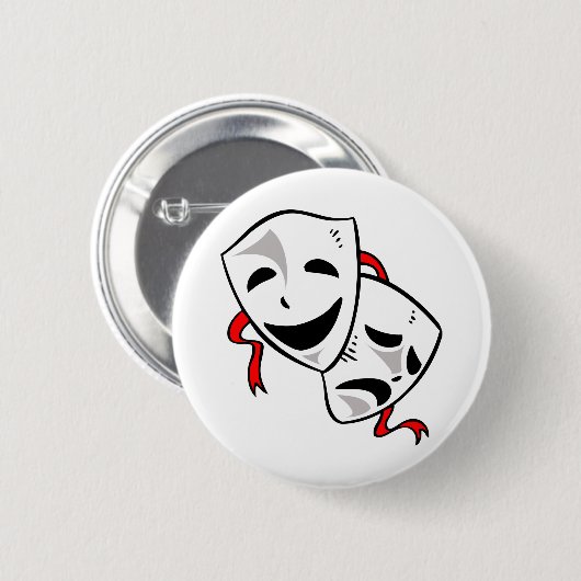 Badge Rond 5 Cm Masques de drame (Devant & derrière)