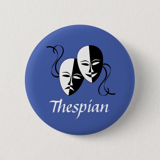 Badge Rond 5 Cm Masques Melpo Thespian (Devant)