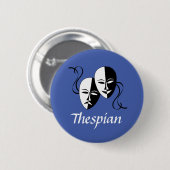Badge Rond 5 Cm Masques Melpo Thespian (Devant & derrière)