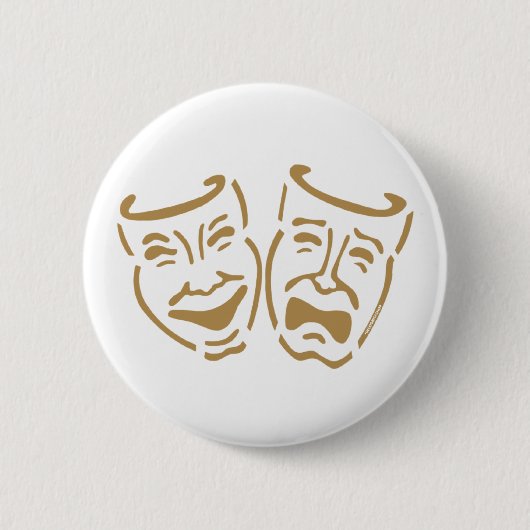Badge Rond 5 Cm Masques simples de drame (Devant)