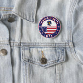 Badge Rond 5 Cm Massachusetts (En situation)