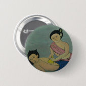 Badge Rond 5 Cm Massage traditionnel thaïlandais (Devant & derrière)