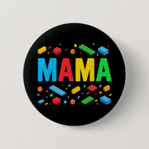 Badge Rond 5 Cm Master Builder Blocs de briques Blocs drôle Mère