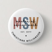 Badge Rond 5 Cm Master en travail social en MSW (Devant)