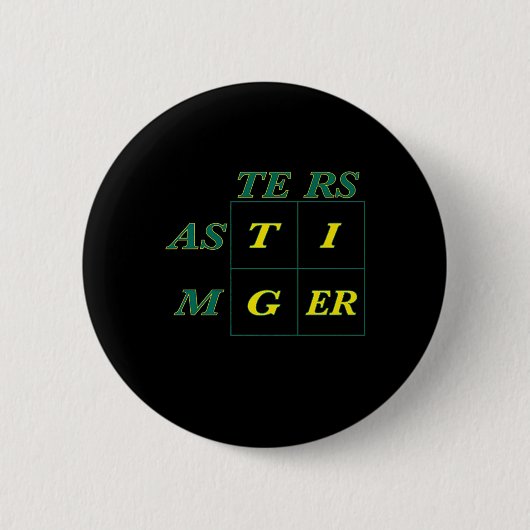 Badge Rond 5 Cm Masters de Tiger Goat Woods (Devant)