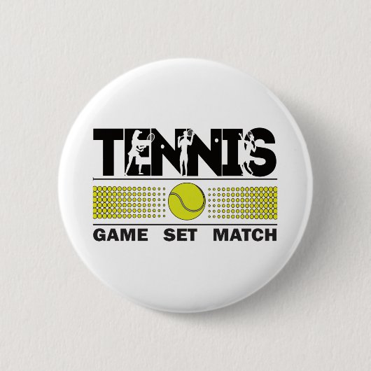 Badge Rond 5 Cm Match de jeu de tennis (Devant)