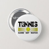Badge Rond 5 Cm Match de jeu de tennis (Devant & derrière)