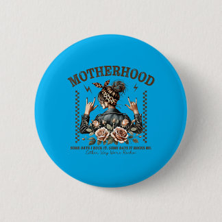 Badge Rond 5 Cm Maternité Rétro Mère De Rock Maman Maman Drôle De