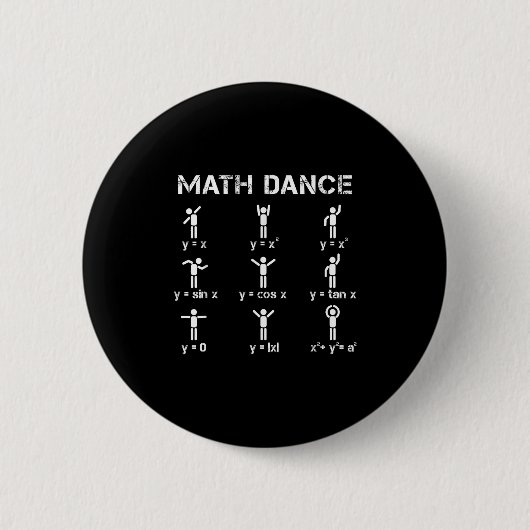 Badge Rond 5 Cm Math Dance Algebraic Fonctions Funny Teacher Chemi (Devant)