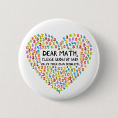 Badge Rond 5 Cm Math drôle (Devant)