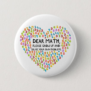 Badge Rond 5 Cm Math drôle