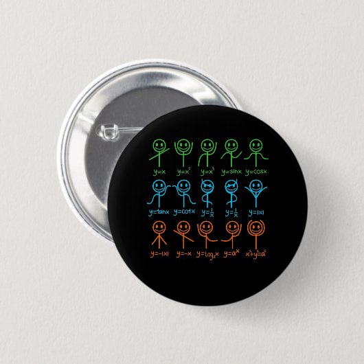 Badge Rond 5 Cm Math Enseignant Danse Équation Mathématique Math (Devant & derrière)