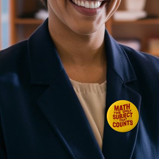 Badge Rond 5 Cm Math Enseignant don Mathématique génie Numératie