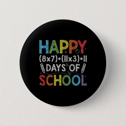 Badge Rond 5 Cm Math Formula 100 Jours D'École Drôle Enseignant Ma (Devant)