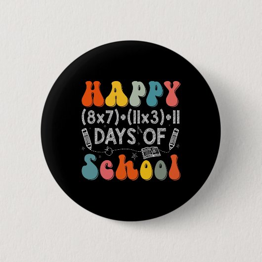 Badge Rond 5 Cm Math Formula 100 Jours D'École Drôle Enseignant Ma (Devant)