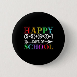 Badge Rond 5 Cm Math Formula Heureux 100 Jours De L'École Drôle Ma