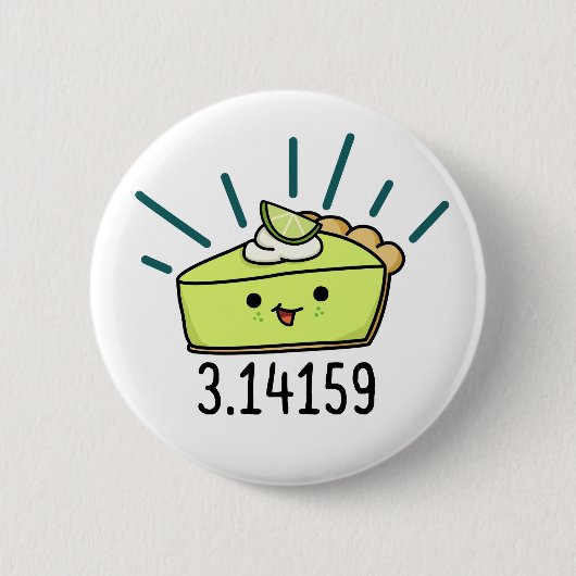 Badge Rond 5 Cm Math Pi Nombre Funky Pie Pun (Devant)