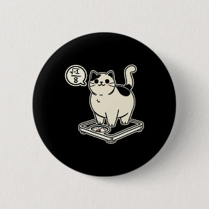 Badge Rond 5 Cm Math Pun Cat i Overate I Plus de 8 Funny Enseignan