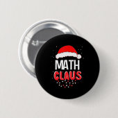 Badge Rond 5 Cm Math Santa Claus Christmas Matching Costume (Devant & derrière)