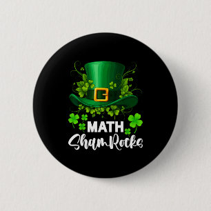 Badge Rond 5 Cm Math Shamrocks St. Patricks Day School