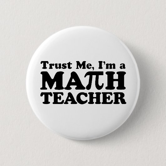 Badge Rond 5 Cm Math Teacher (Devant)