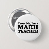 Badge Rond 5 Cm Math Teacher (Devant & derrière)