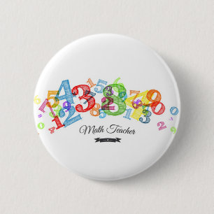 Badge Rond 5 Cm Math Teacher