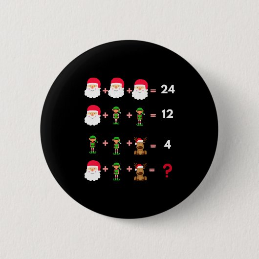 Badge Rond 5 Cm Math Teacher Christmas Shirt Quiz (Devant)