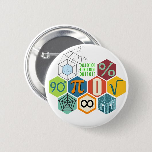 Badge Rond 5 Cm maths (Devant & derrière)