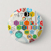 Badge Rond 5 Cm Maths (blanches) (Devant)