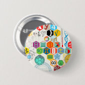 Badge Rond 5 Cm Maths (blanches) (Devant & derrière)