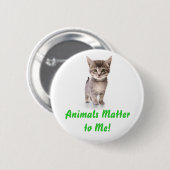 Badge Rond 5 Cm Matière d'animaux à moi ! Bouton (Devant & derrière)
