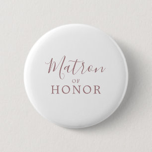 Badge Rond 5 Cm Matron d'honneur minimaliste Rose or Fête des mari
