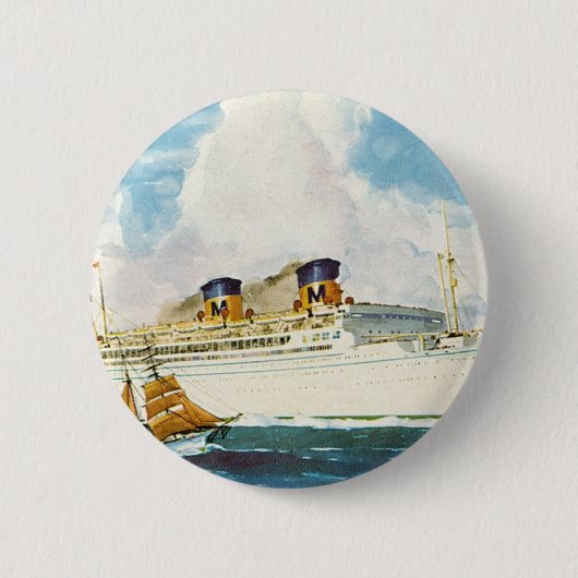 Badge Rond 5 Cm Matson Liner à Hawaii (Devant)
